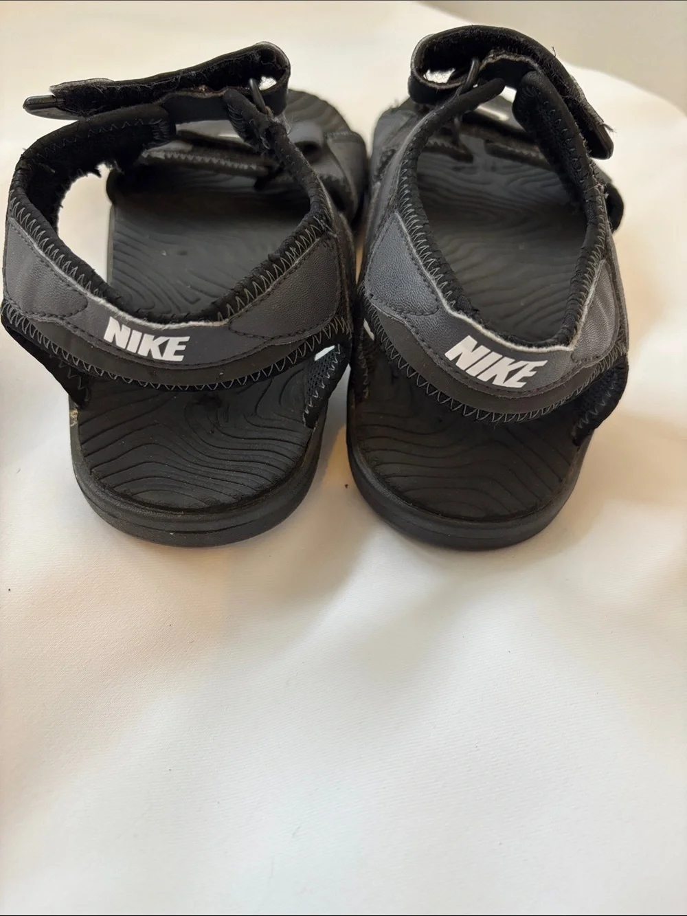 Nike Kids Black Adjustable Strap Sandals